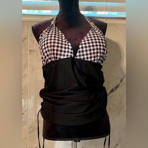 NWOT Women’s Gingham Tankini Top 2XL